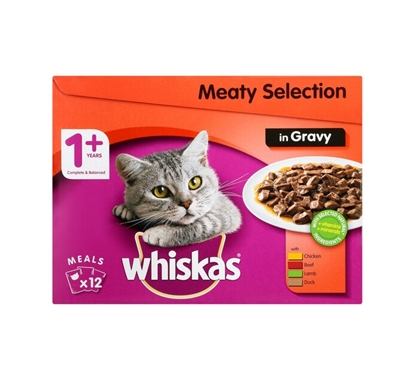 Picture of Whiskas Cat Food Multipack Pouch Meat in Gravy